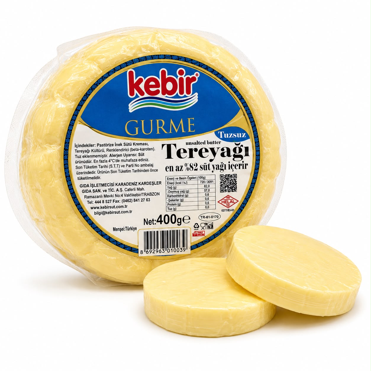 Kebir Trabzon Tereyağı (Tuzsuz) 400 G